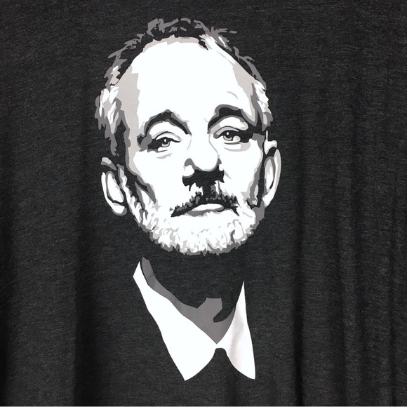 CHIVE TEES Bill Murray Graphic T Shirt Heathered Charcoal Dark Grey Soft Size XL - Picture 3 of 7